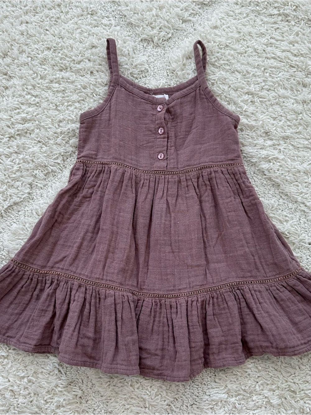 Jamie Kay Organic Cotton Muslin Hazel Dress - Berry Tea